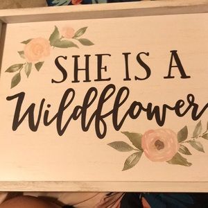 She is a wildflower wooden picture! Brand new!